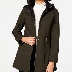 Black French Connection double zip hooded coat/jacket size M